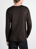 Studio Nicholson - Cotton-Jersey Henley T-Shirt - Brown