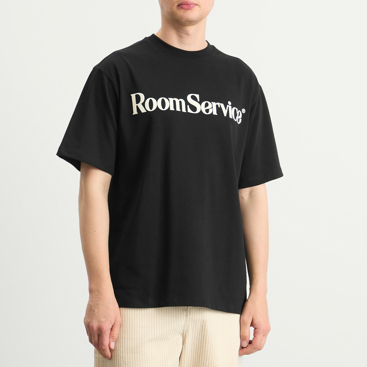 Late Checkout Men's Room Service T-Shirt in Black