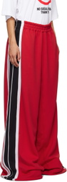 VETEMENTS Red Gym Track Pants