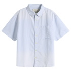 Bram's Fruit Men's Distressed Oxford Shortsleeve Shirt in Light Blue