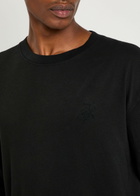 The Elder Statesman Pica Logo-embroidered Cotton and Cashmere-blend top Black