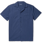 Frescobol Carioca - Camp-Collar Cotton-Blend Seersucker Shirt - Blue