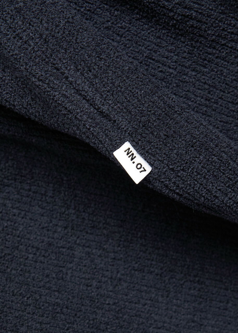 NN07 Danny Half-zip Ribbed Knit Jumper Navy