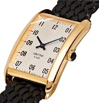 TOM FORD - Quartz 18-Karat Gold and Woven Leather Watch - Men - White