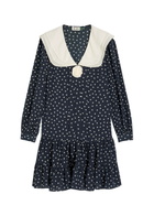 Rixo Valetta Polka dot Silk-chiffon Mini Dress Navy