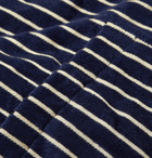 NN07 - Striped Cotton-Blend Terry Robe - Blue
