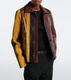 Proenza Schouler Sirine snake-effect striped leather jacket