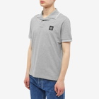 Stone Island Men's Patch Polo Shirt in Grey Marl