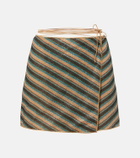 Oséree Lumière striped wrap skirt
