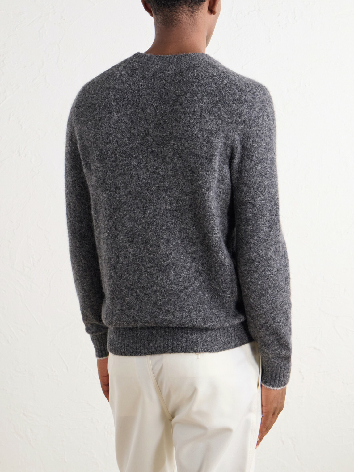 Brunello Cucinelli - Mélange Brushed Cashmere Sweater - Gray
