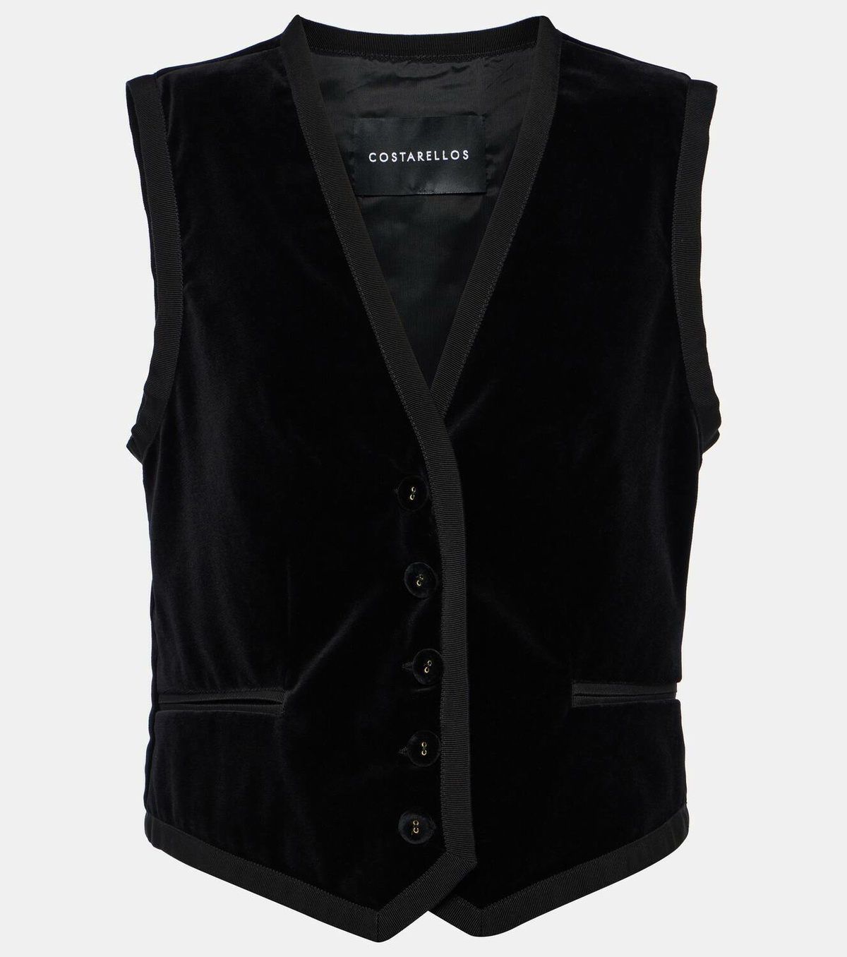 Costarellos Jetta cotton velvet vest