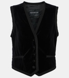Costarellos Jetta cotton velvet vest