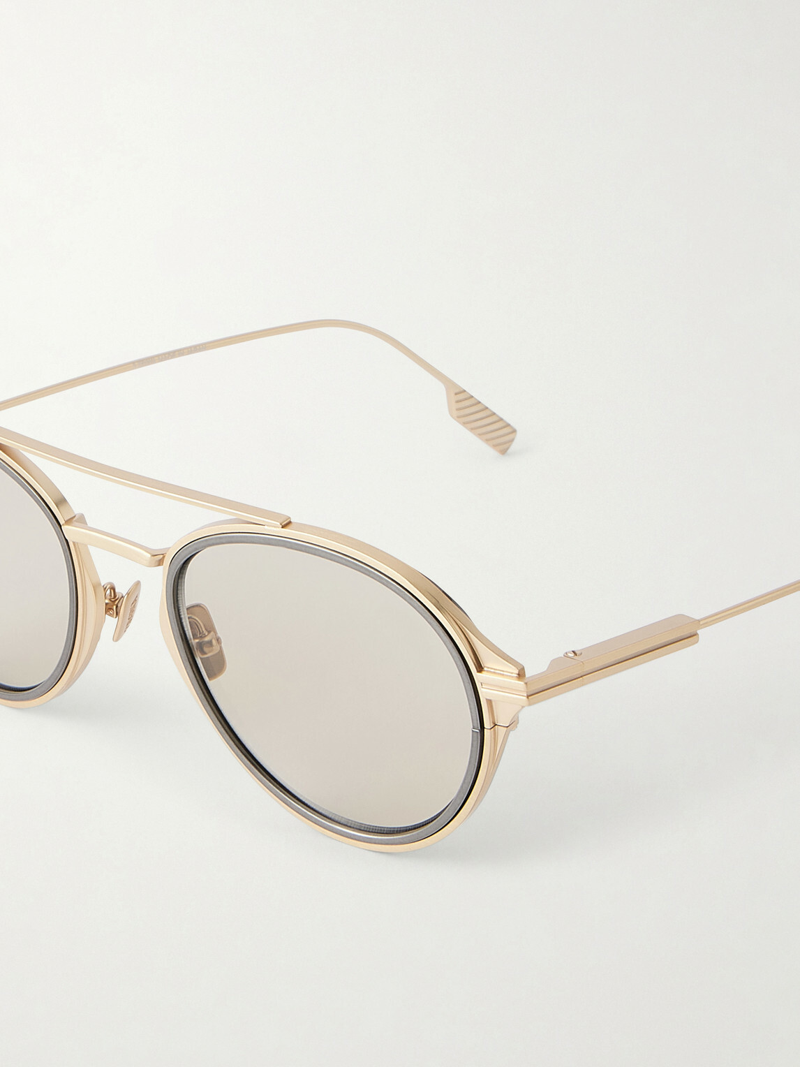 Zegna - Aviator-Frame Titanium Sunglasses