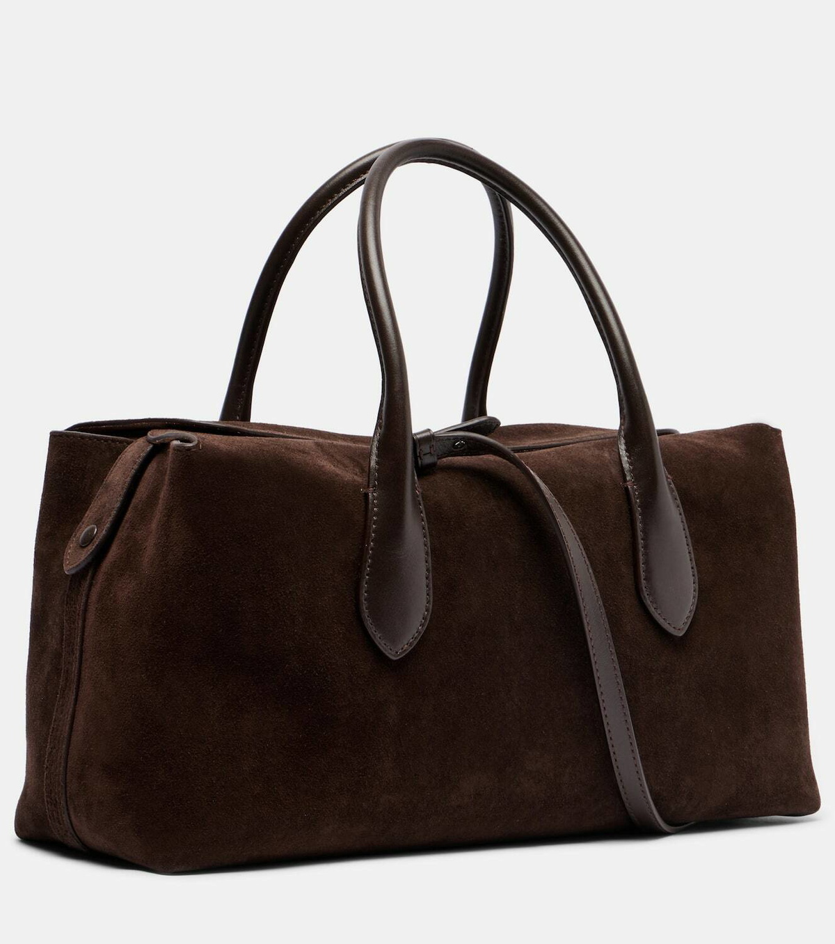 Polo Ralph Lauren Leather-trimmed suede duffel bag