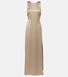 Max Mara Azoto silk satin maxi dress