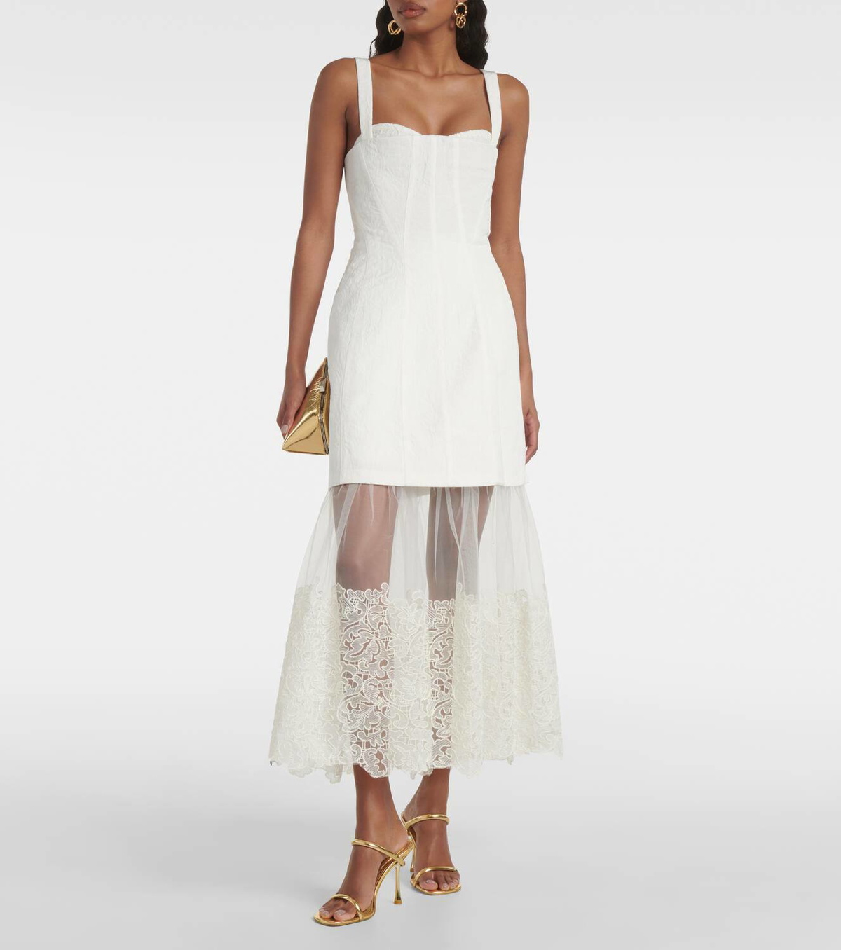 wedding dress lace overlay Chantilly Lace Bridal Overlay / "Fanny"  Bridal Separates