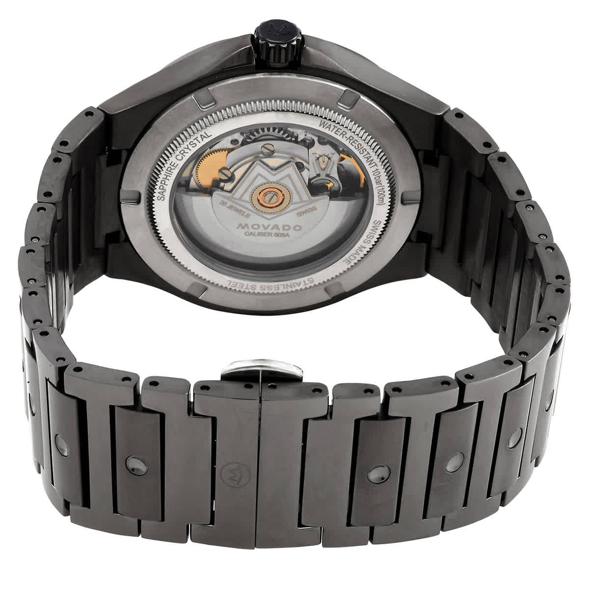 Movado Automatic Blue Dial Grey-plated Unisex Watch 0607553