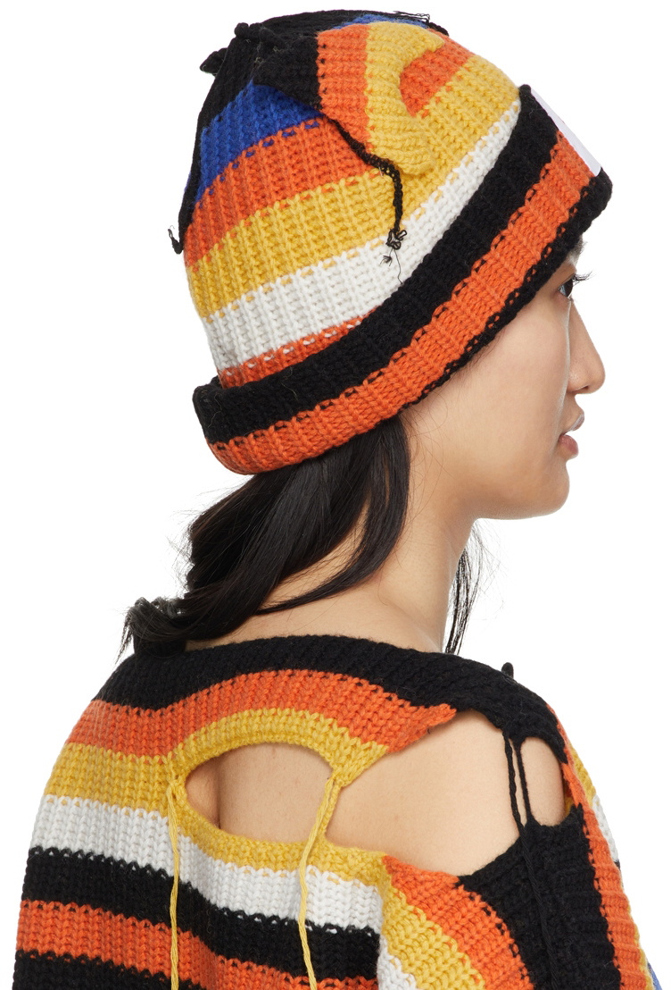 Charles Jeffrey Loverboy Multicolor Wool Striped Chunky Ears