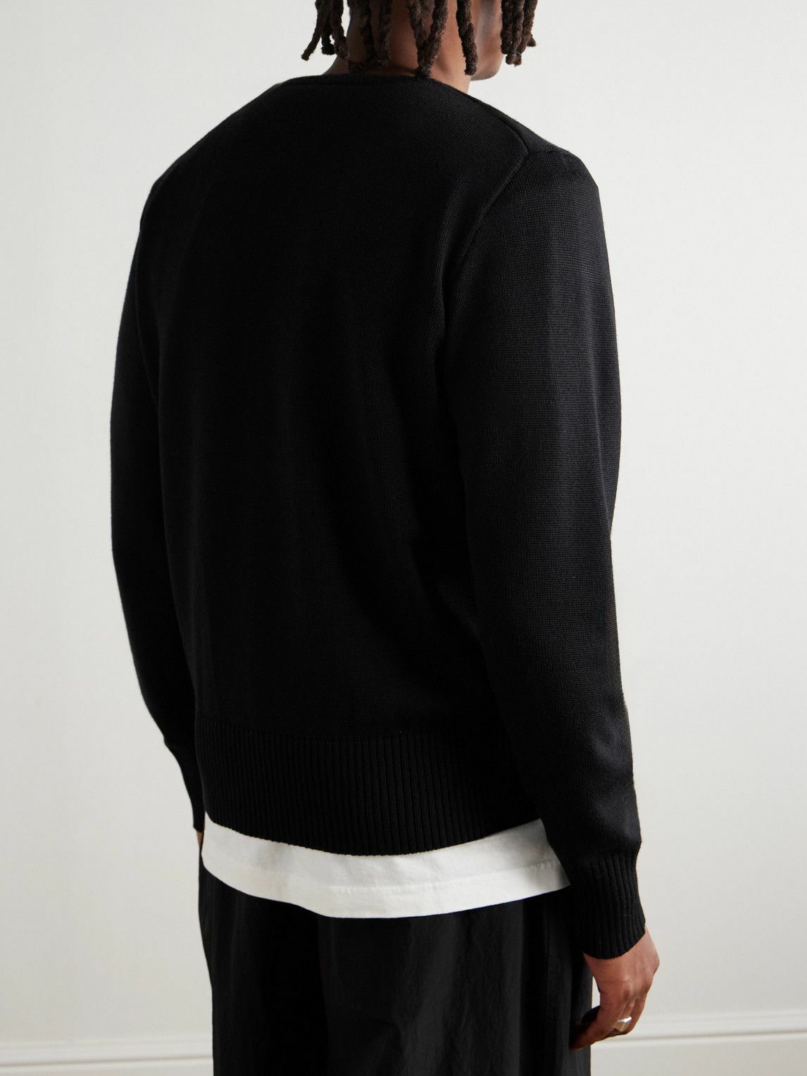 Canada Goose - Rosseau Logo-Appliquéd Wool Sweater - Black