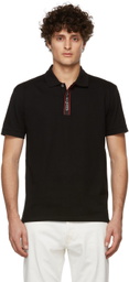 Alexander McQueen Black Selvedge Logo Tape Polo