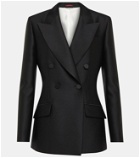 Gucci Double-breasted wool and silk blazer