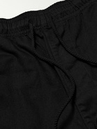 Neighborhood - Easy Tapered Cotton-Twill Drawstring Trousers - Black