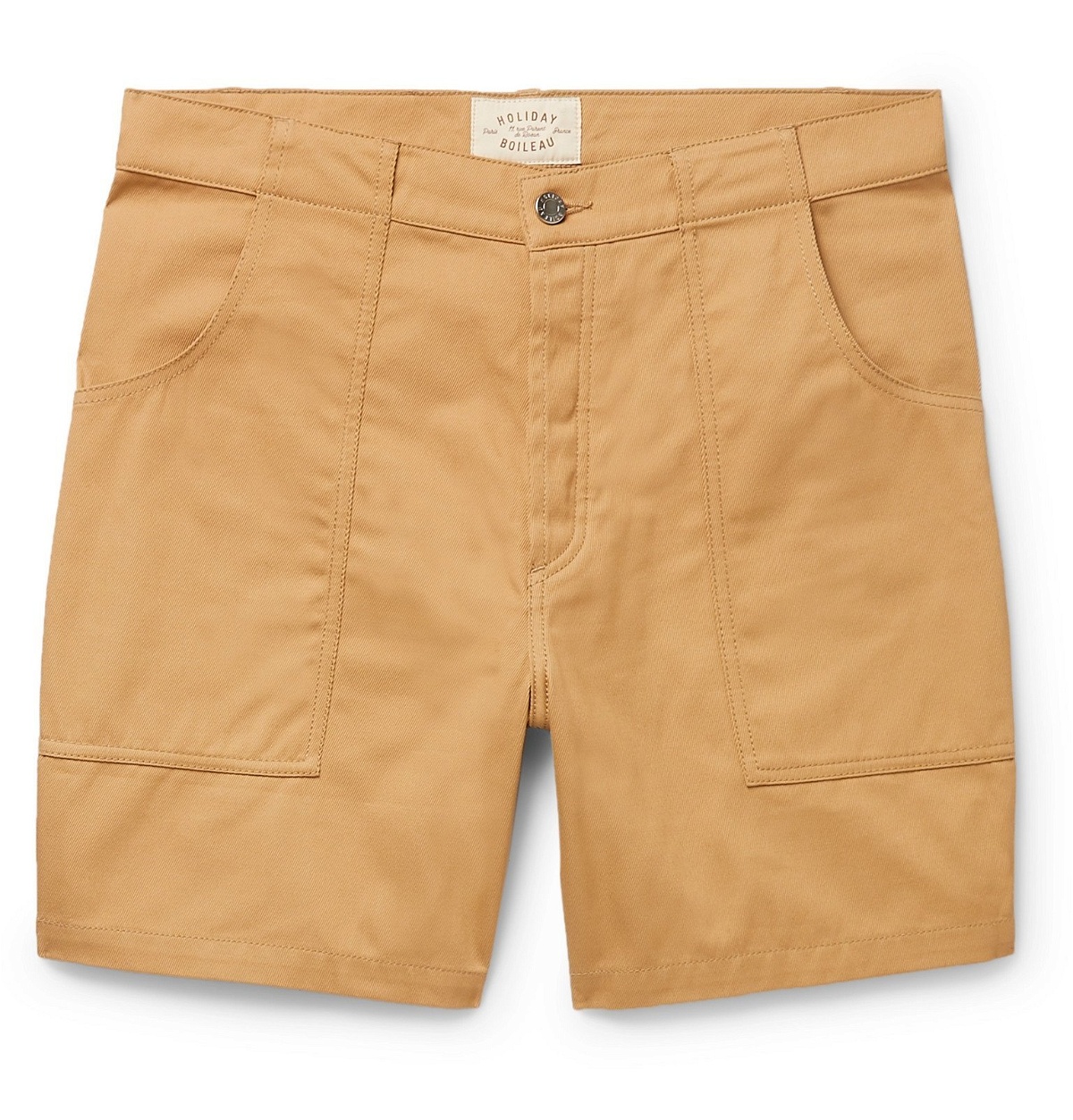 Photo: Holiday Boileau - The Bush Slim-Fit Cotton-Twill Shorts - Neutrals