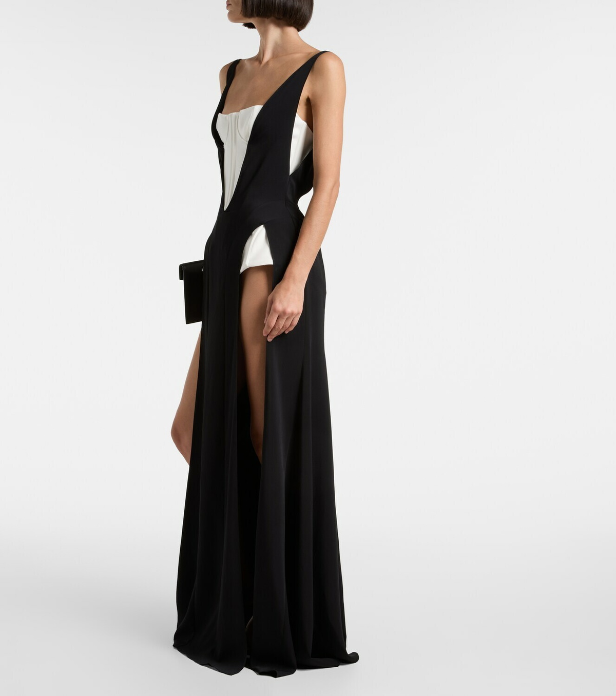 Mugler re/edit crêpe corset gown