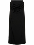 MAGDA BUTRYM Draped Viscose Blend Long Skirt