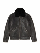 NN07 - Atkinson 8173 Shearling Bomber Jacket - Black