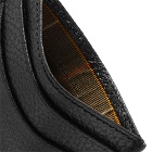 Barbour Men's Grain Leather Card Holder in Black