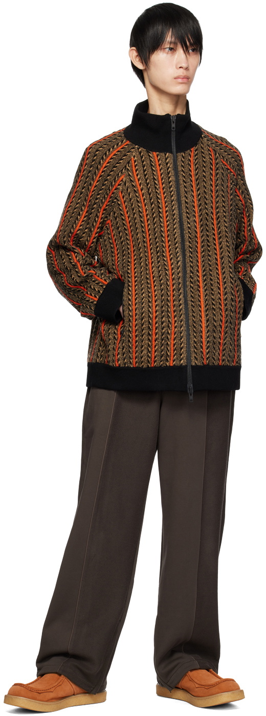 A PERSONAL NOTE 73 Brown Paneled Trousers