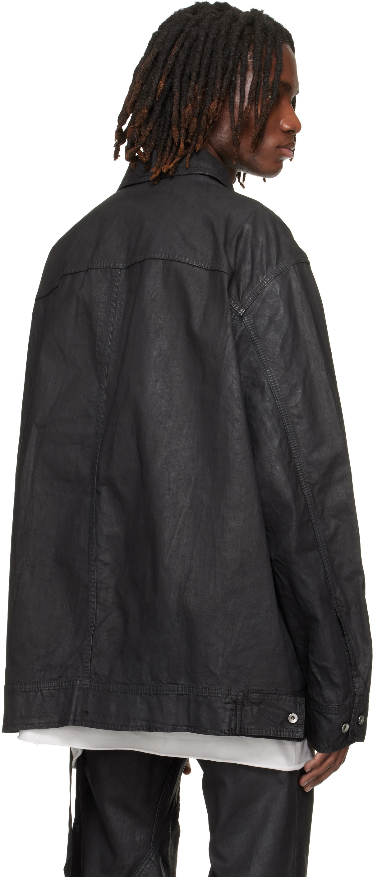 Rick Owens DRKSHDW Black Temple Jumbo Worker Denim Jacket