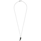 Isabel Marant Black and Silver Chain Link Sautoir Necklace