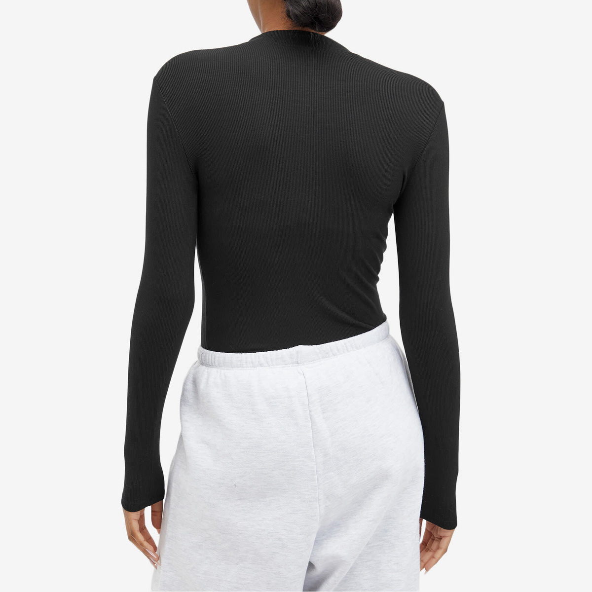 Joah Brown Women's Button Down Henley Long Sleeve Top in Black