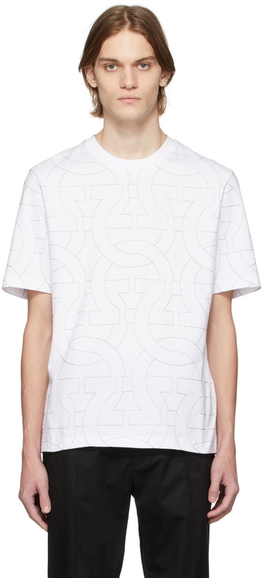 Photo: Salvatore Ferragamo White Logo T-Shirt