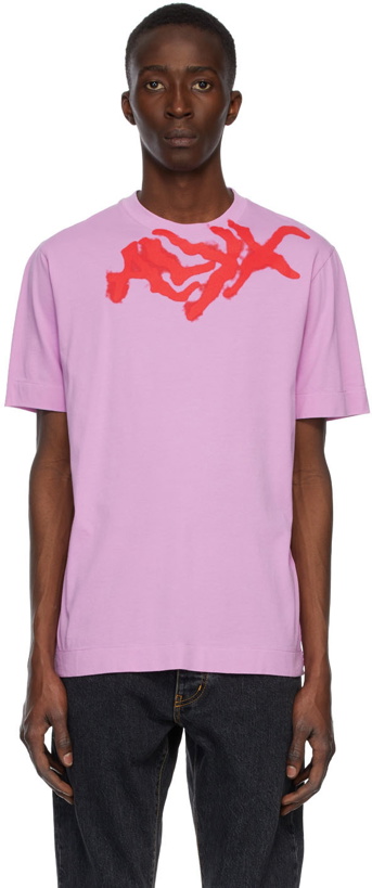 Photo: 1017 ALYX 9SM Pink Spray Logo T-Shirt