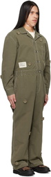 Song for the Mute Green Birkenstock Edition 'The Gardener' Crochet Flower Jumpsuit