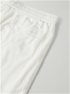 SMR Days - Malibu Straight-Leg Striped Organic Cotton Drawstring Trousers - White
