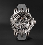 Roger Dubuis - Excalibur Huracán Automatic Skeleton 45mm Titanium and Rubber Watch, Ref. No. RDDBEX0748 - Silver