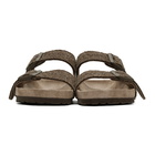 Rick Owens Brown BIRKENSTOCK Edition Wool Arizona Sandals