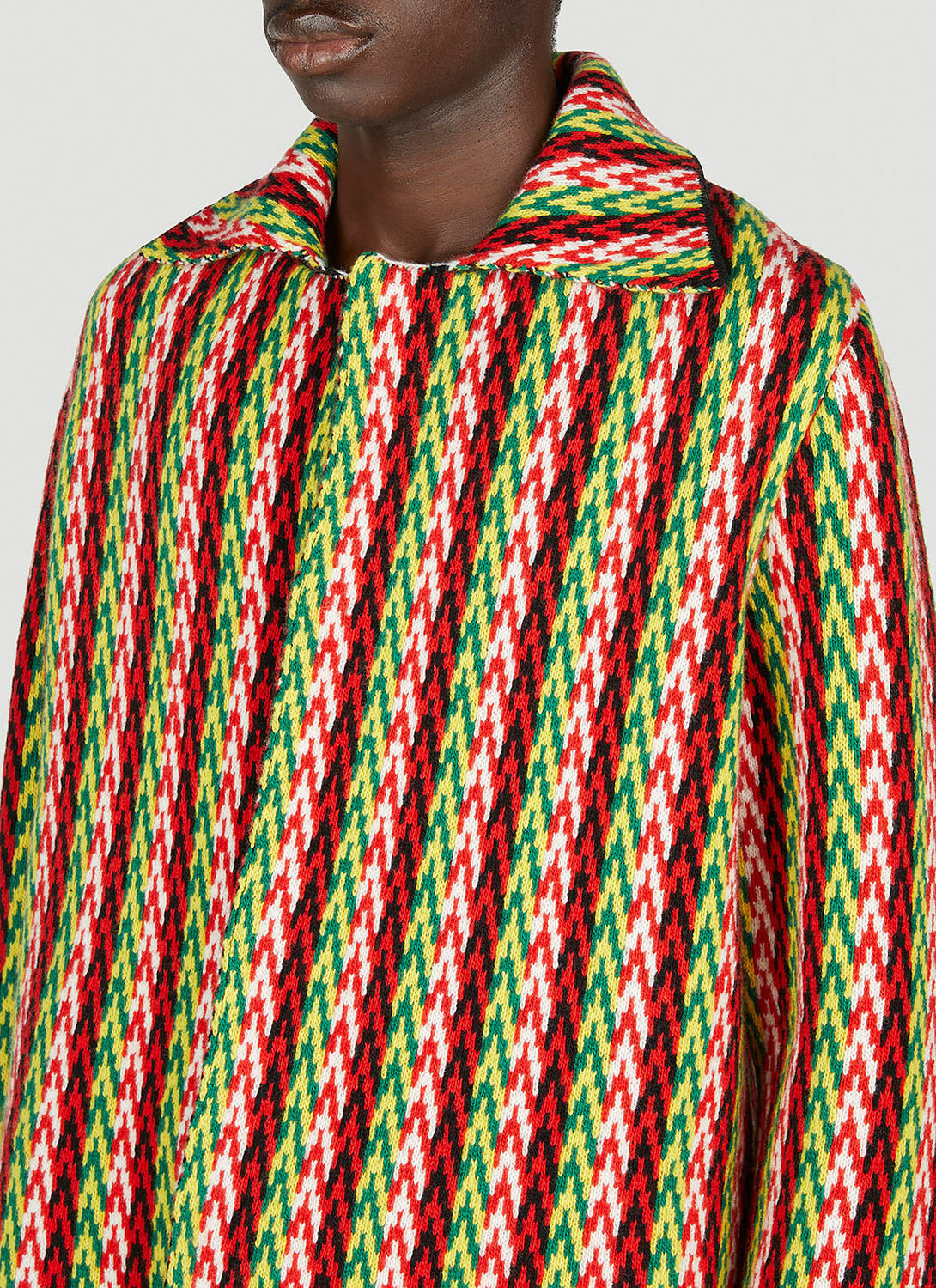 Lanvin Curb Chevron Knit Jacket