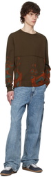 Eckhaus Latta Brown Lapped Long Sleeve T-shirt