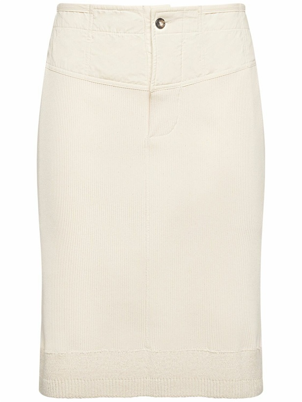Photo: BOTTEGA VENETA - Compact Cotton Rib Jersey Skirt