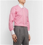 Maximilian Mogg - Pink Contrast-Trimmed Cotton-Zephyr Shirt - Pink
