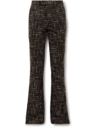 AMIRI - Slim-Fit Flared Wool-Blend Bouclé Trousers - Brown