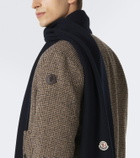 Moncler Logo virgin wool scarf