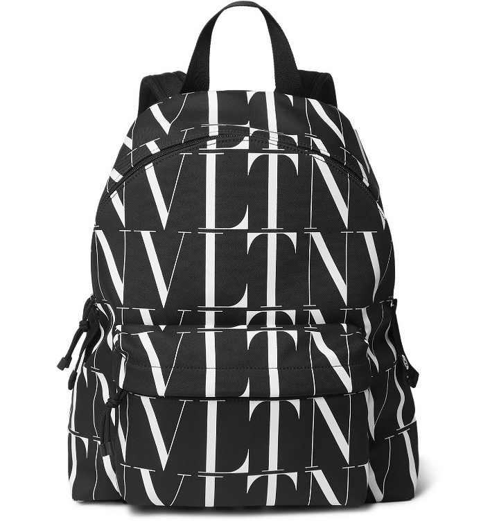 Photo: Valentino - Valentino Garavani Logo-Print Canvas Backpack - Black