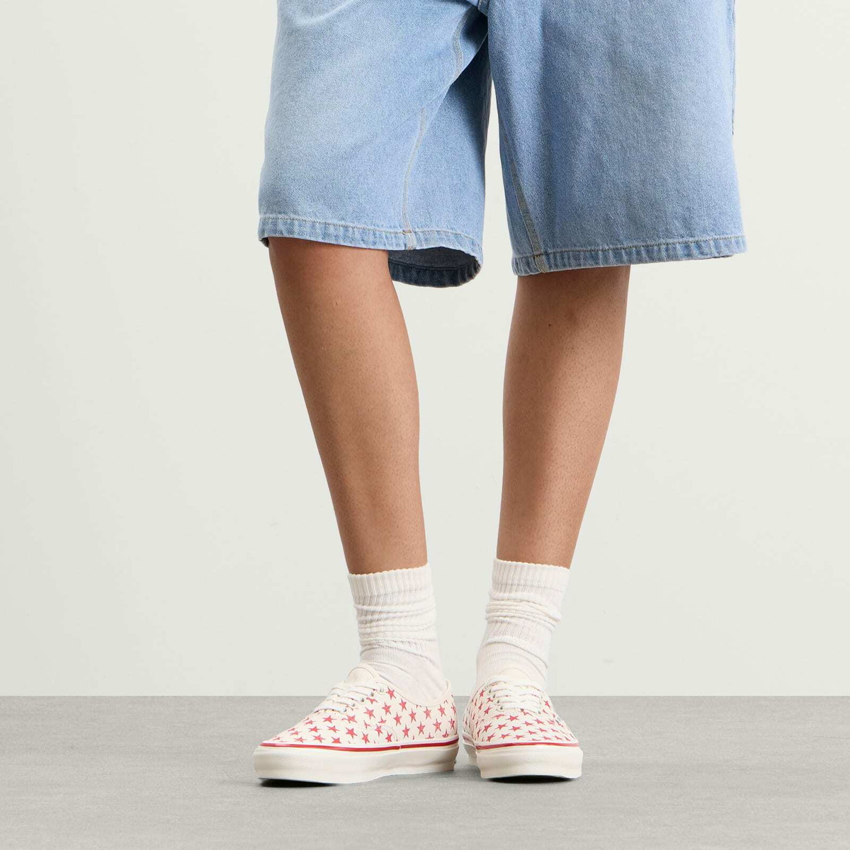 Vans Women's LX Authentic 44 Sneaker in Stars Racing Red/Marshmallow