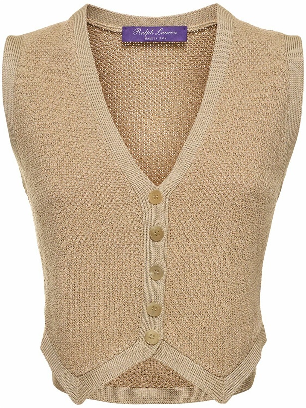 Photo: RALPH LAUREN COLLECTION Silk Tweed Vest